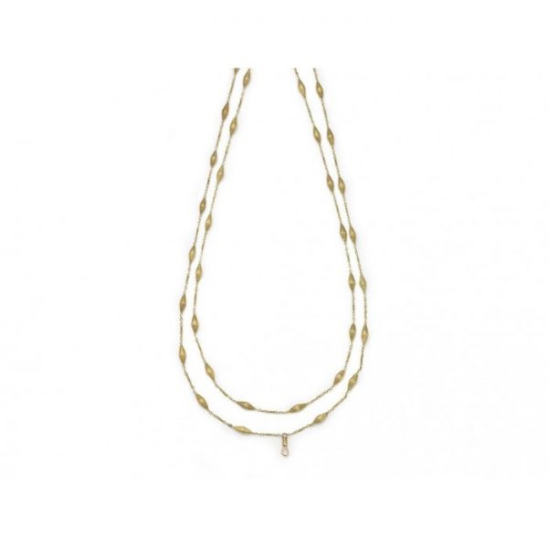 Vintage Long Fancy Link Gold Chain