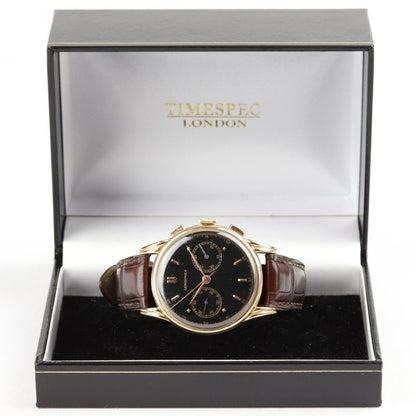 Vintage Longines Chronograph 18ct Rose Gold 37mm Cal 30CH FLYBACK Gents Watch 1950s