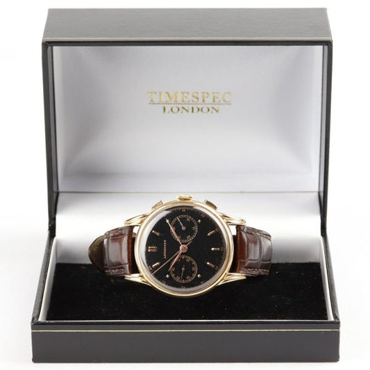 Vintage Longines Chronograph 18ct Rose Gold 37mm Cal 30CH FLYBACK Gents Watch 1950s