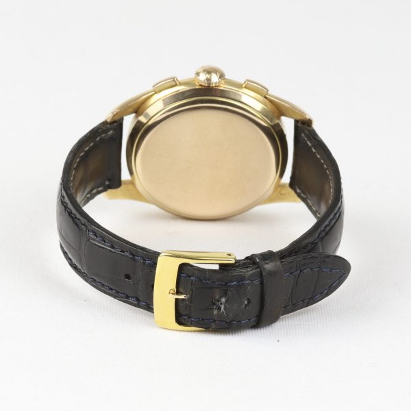 Vintage Longines Chronograph 37mm 18ct Pink Gold Gents Watch