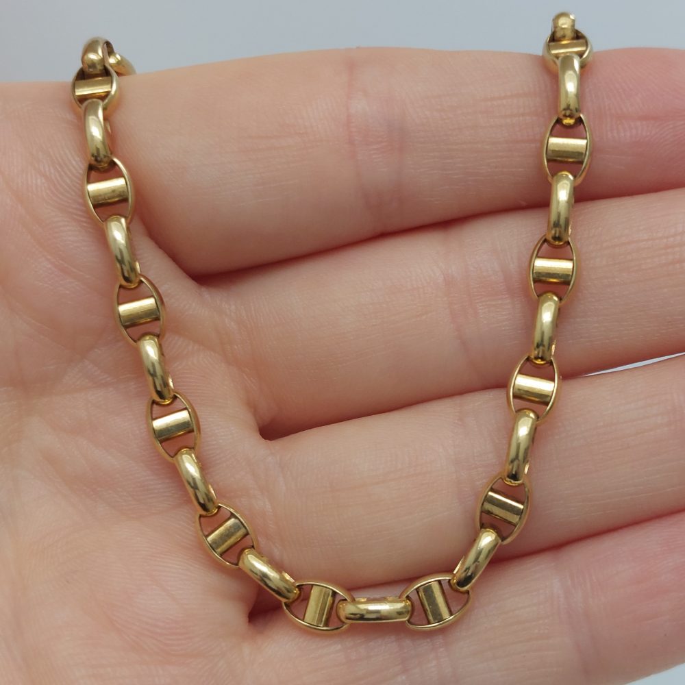 Vintage Mariner Link Gold Chain Necklace
