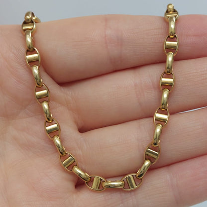 Vintage Mariner Link Gold Chain Necklace