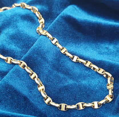 Vintage Mariner Link Gold Chain Necklace