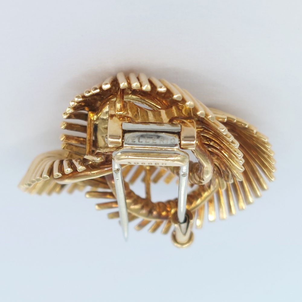 Vintage Mellerio Gold Triangle Brooch