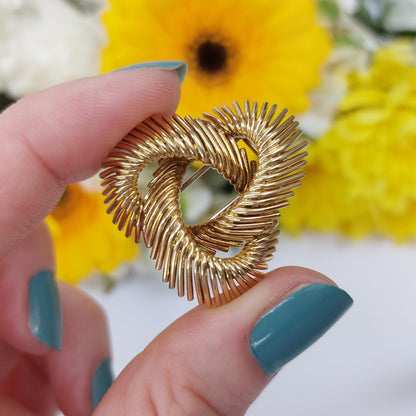 Vintage Mellerio Gold Triangle Brooch