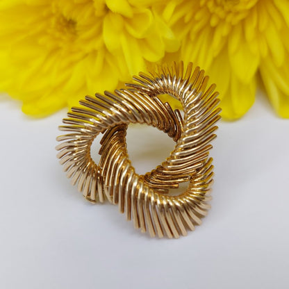 Vintage Mellerio Gold Triangle Brooch