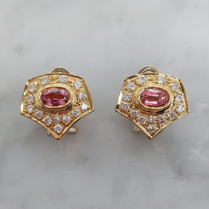 Vintage Multigem and Diamond Necklace and Earrings Suite