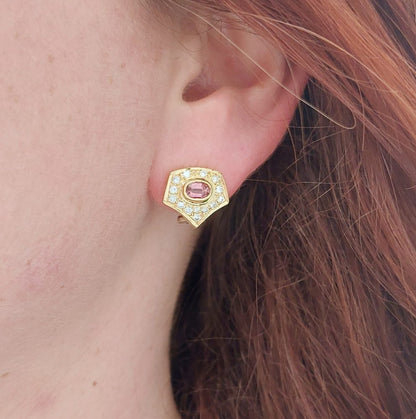 Vintage Multigem and Diamond Necklace and Earrings Suite