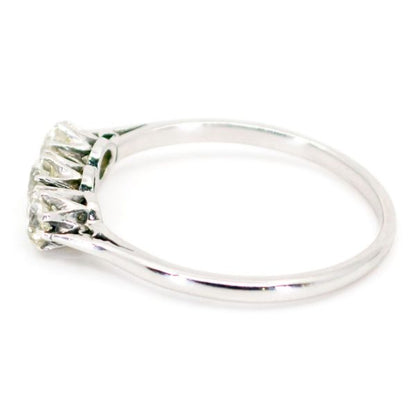 Vintage Old European Cut Diamond Platinum Ring