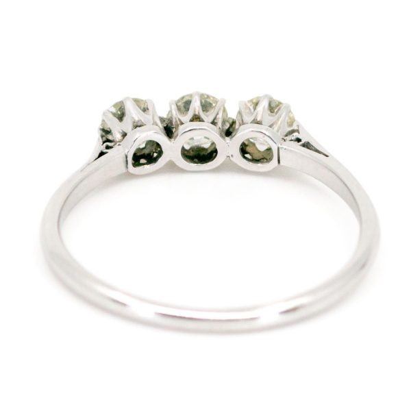 Vintage Old European Cut Diamond Platinum Ring