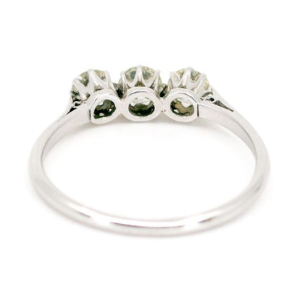 Vintage Old European Cut Diamond Platinum Ring