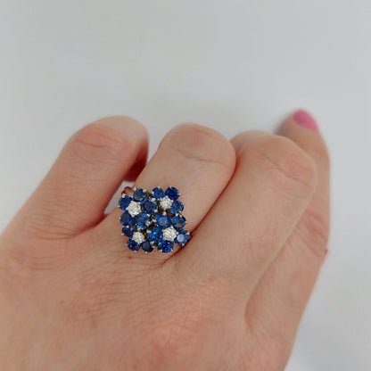 Vintage Oscar Heyman Sapphire and Diamond Ring