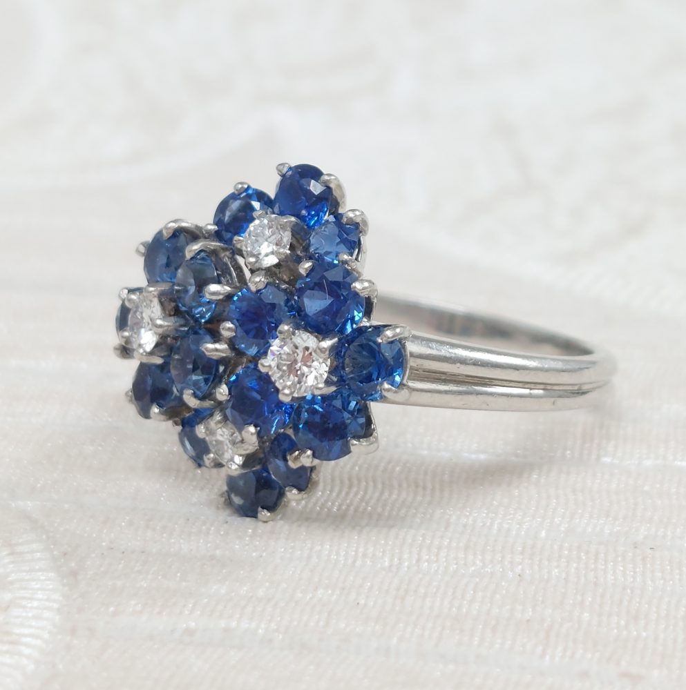 Vintage Oscar Heyman Sapphire and Diamond Ring