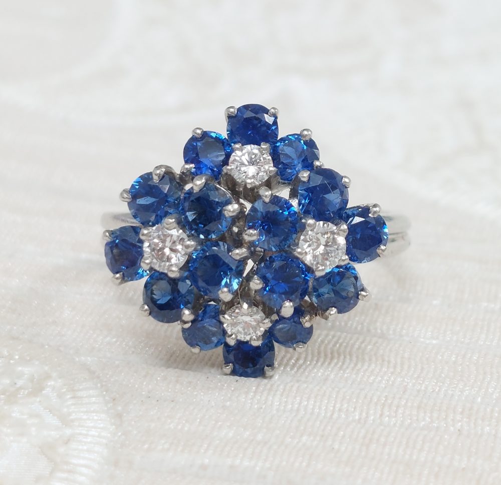 Vintage Oscar Heyman Sapphire and Diamond Ring