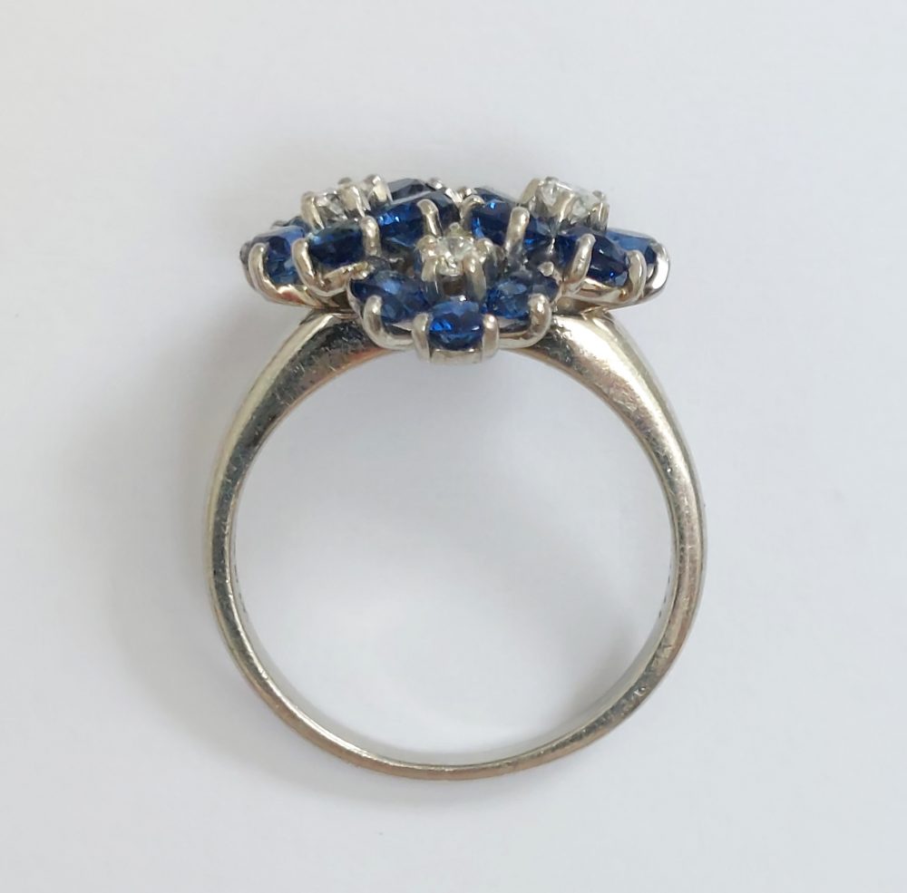Vintage Oscar Heyman Sapphire and Diamond Ring