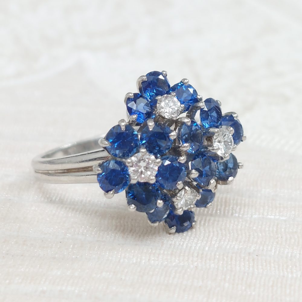 Vintage Oscar Heyman Sapphire and Diamond Ring