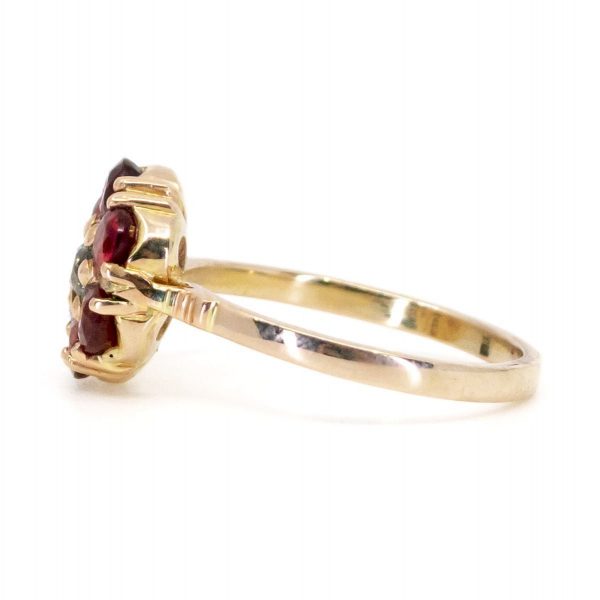 Vintage Padparadscha Sapphire and Diamond Ring