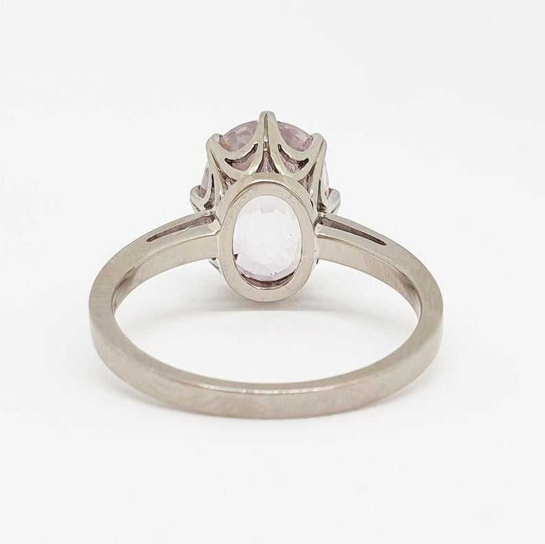 Vintage Pink Sapphire and Diamond Gold Ring