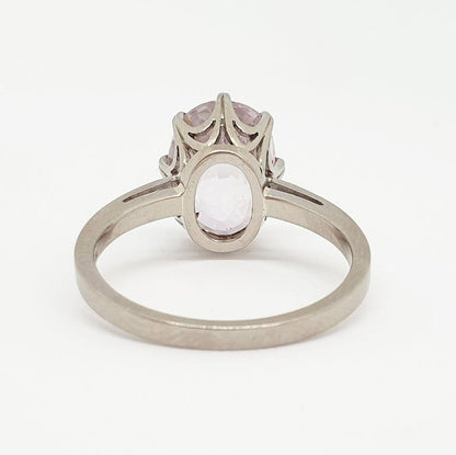 Vintage Pink Sapphire and Diamond Gold Ring