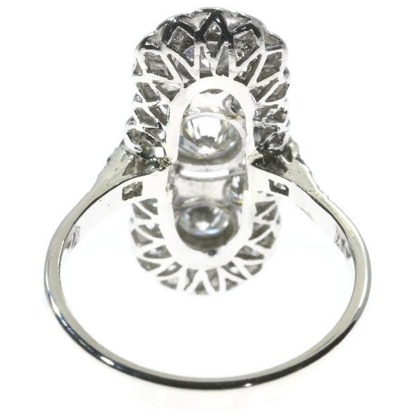 Vintage Plaque Diamond Platinum Ring
