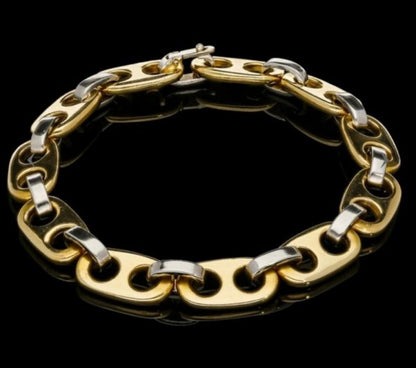 Vintage Platinum and 18ct Gold Link Bracelet