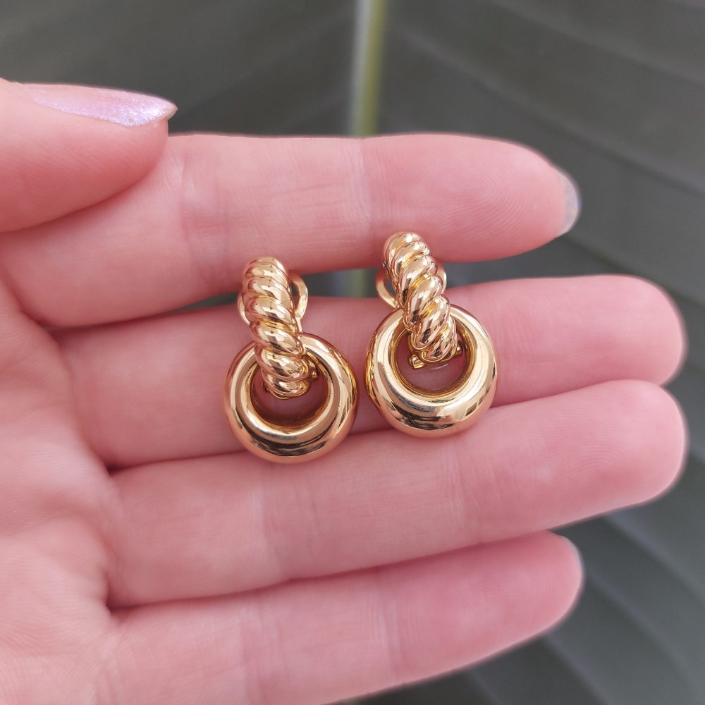 Vintage Pomellato Convertible Twisted Hoop Earrings