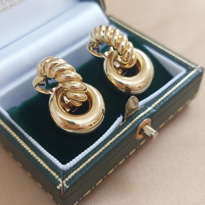 Vintage Pomellato Convertible Twisted Hoop Earrings