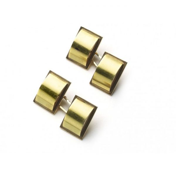 Vintage Red & Yellow Gold Cufflinks
