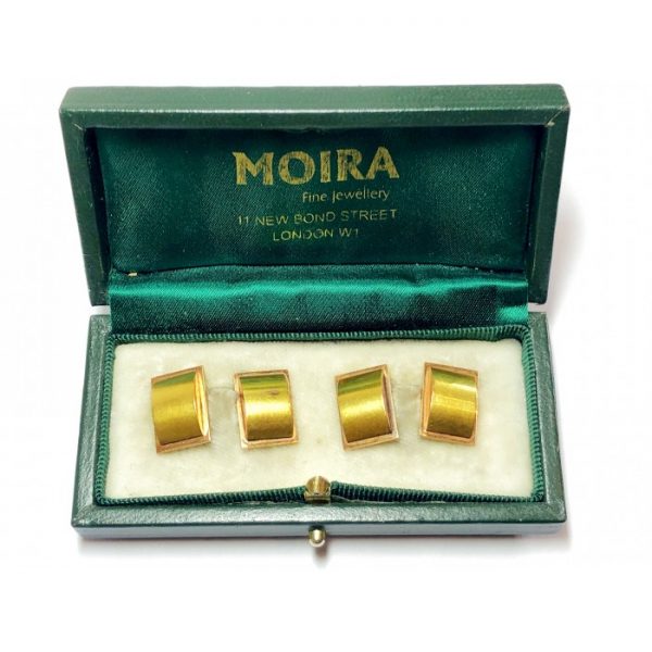 Vintage Red & Yellow Gold Cufflinks