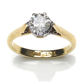 Vintage Single Stone 0.70ct Diamond Ring