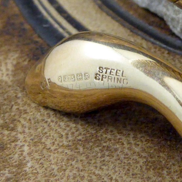 Vintage Snake Gold Bangle Bracelet with Garnet Set Eyes