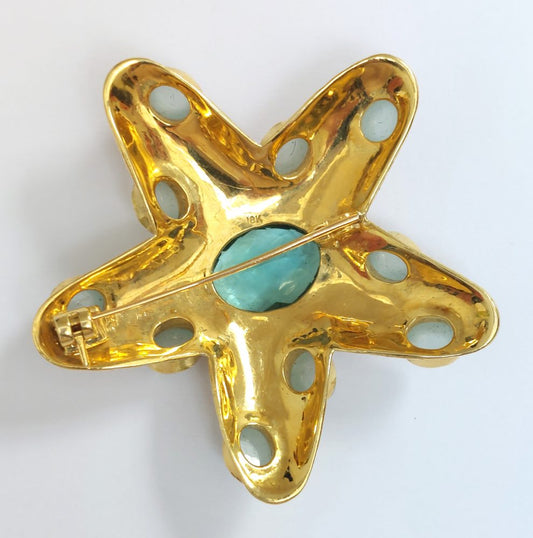 Vintage Starfish Gold Brooch