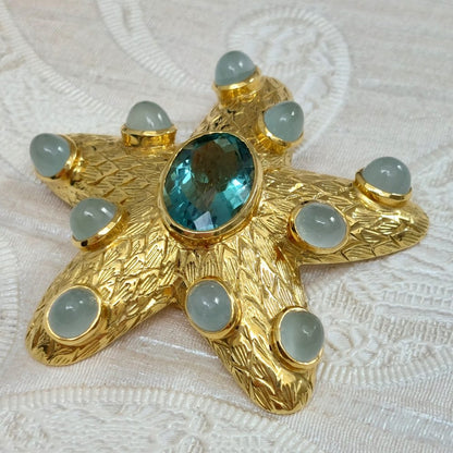 Vintage Starfish Gold Brooch