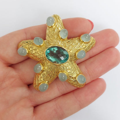 Vintage Starfish Gold Brooch