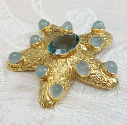 Vintage Starfish Gold Brooch