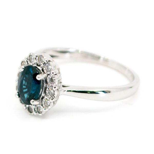 Vintage Style 1.20ct Sapphire Diamond Ring