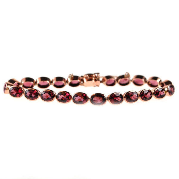 Vintage Style Garnet and Gold Bracelet