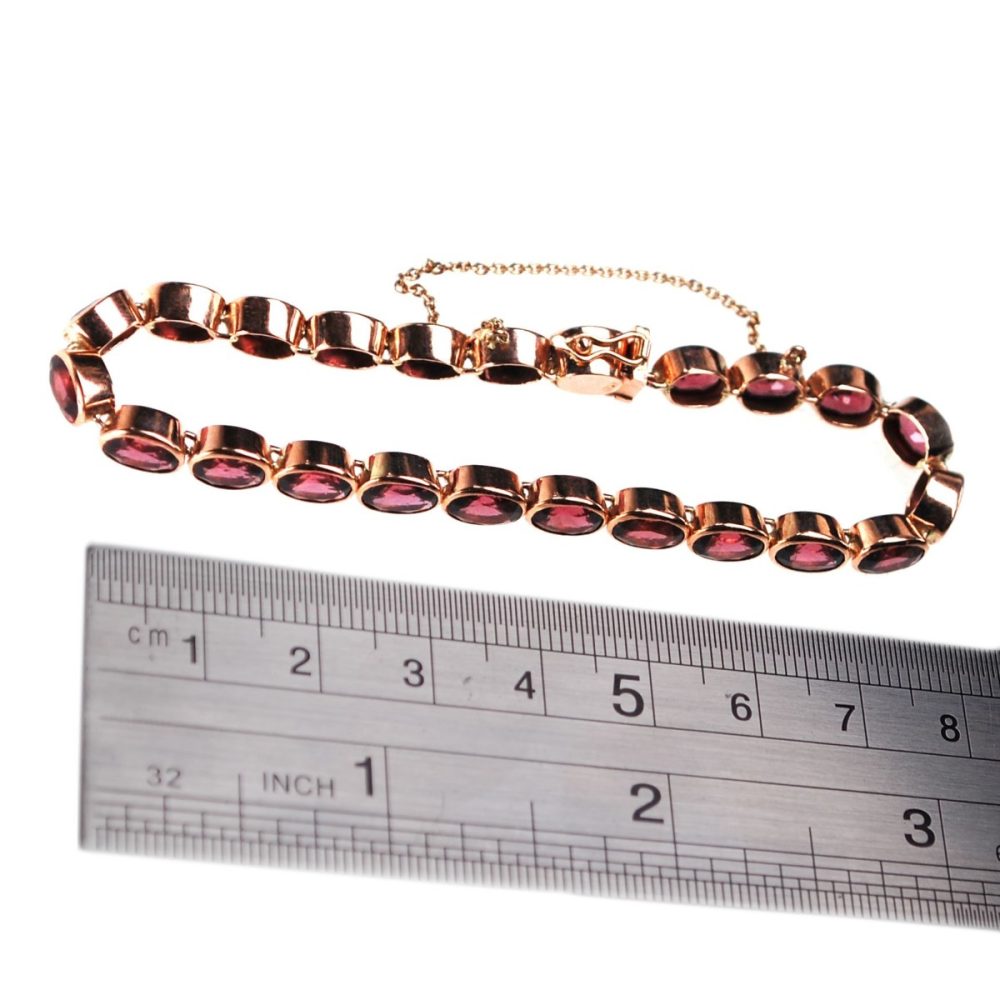 Vintage Style Garnet and Gold Bracelet