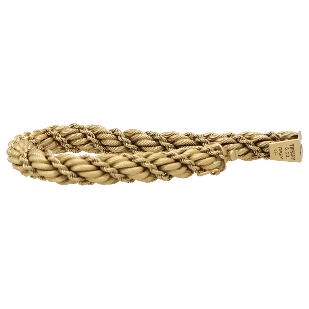 Vintage Tiffany and Co Twisted Rope Gold Bracelet