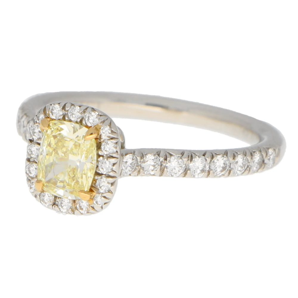 Vintage Tiffany and Co Soleste Fancy Yellow Diamond Ring