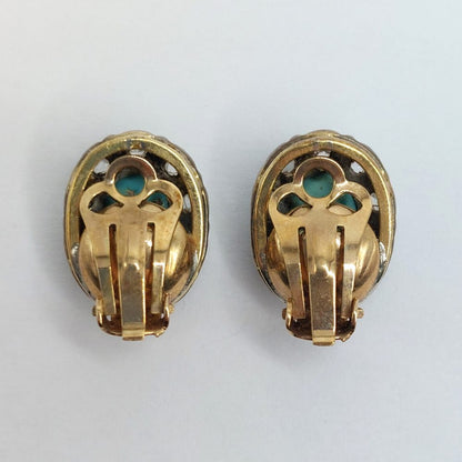 Vintage Turquoise and Diamond Earring and Ring Set