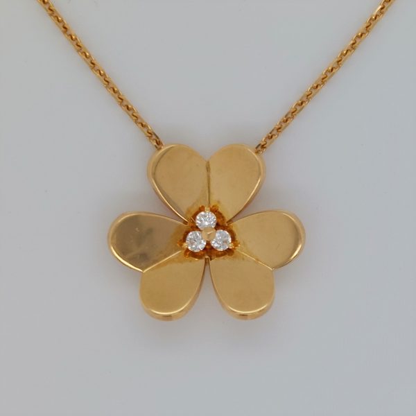 Vintage Van Cleef & Arpels Frivole Diamond Pendant Necklace