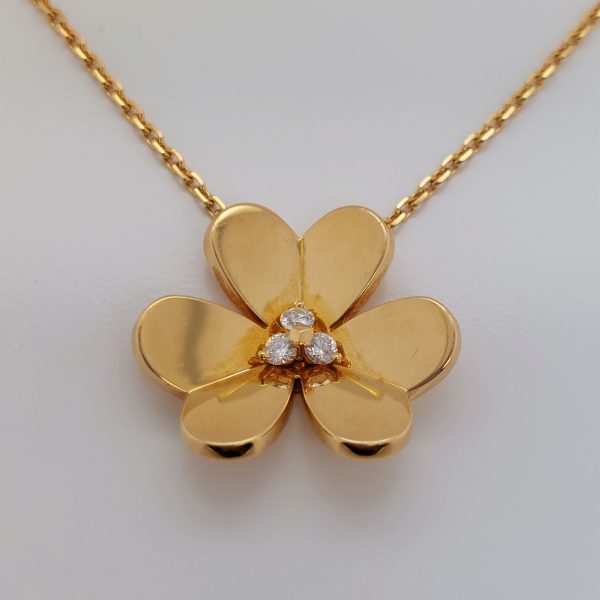 Vintage Van Cleef & Arpels Frivole Diamond Pendant Necklace