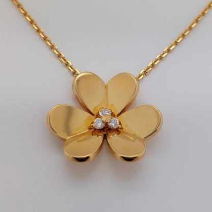 Vintage Van Cleef & Arpels Frivole Diamond Pendant Necklace