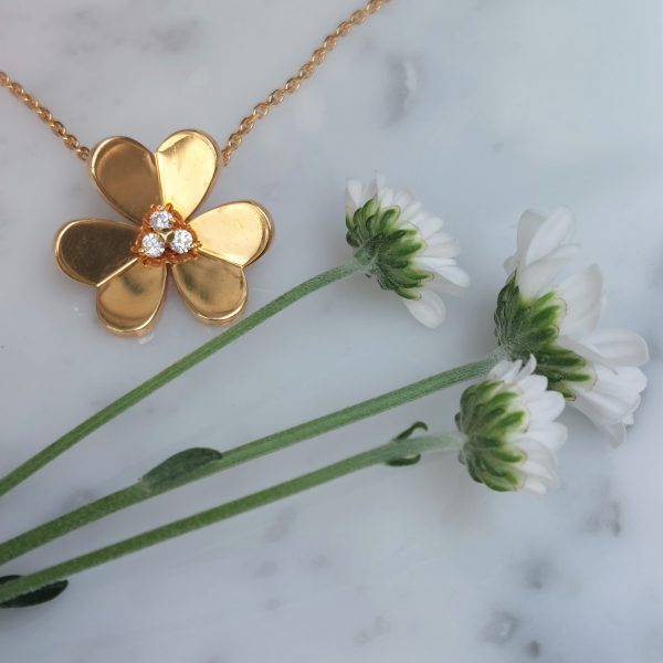 Vintage Van Cleef & Arpels Frivole Diamond Pendant Necklace