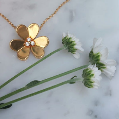 Vintage Van Cleef & Arpels Frivole Diamond Pendant Necklace