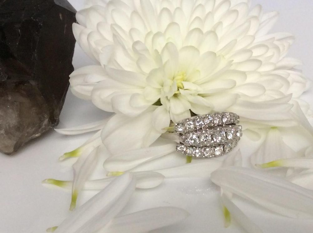 Vintage Three Row Diamond Ring