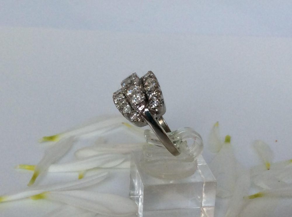 Vintage Three Row Diamond Ring