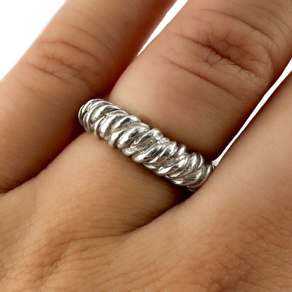 Vintage Hermès Torsade Silver Ring by Vachey