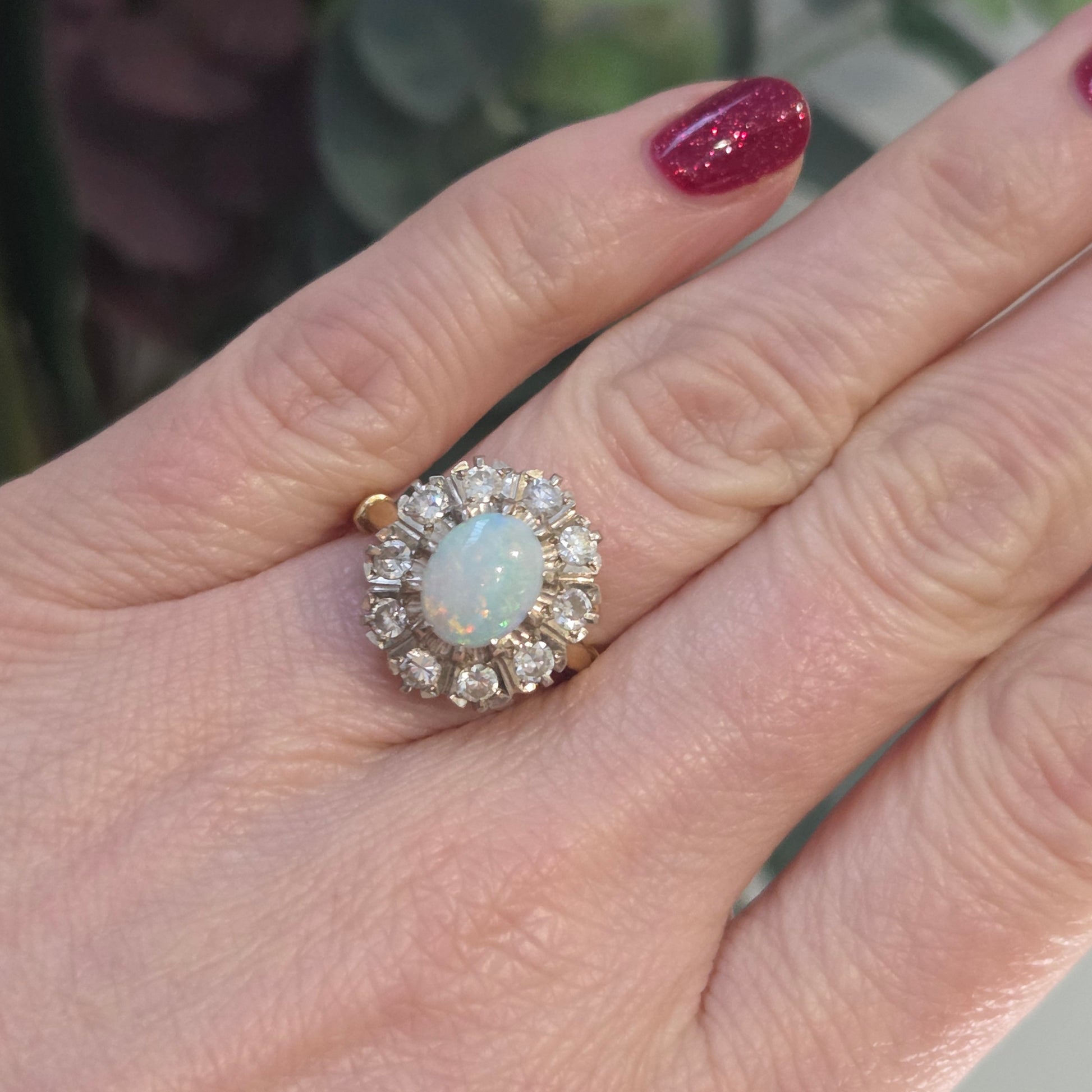 Vintage opal ring 1970s